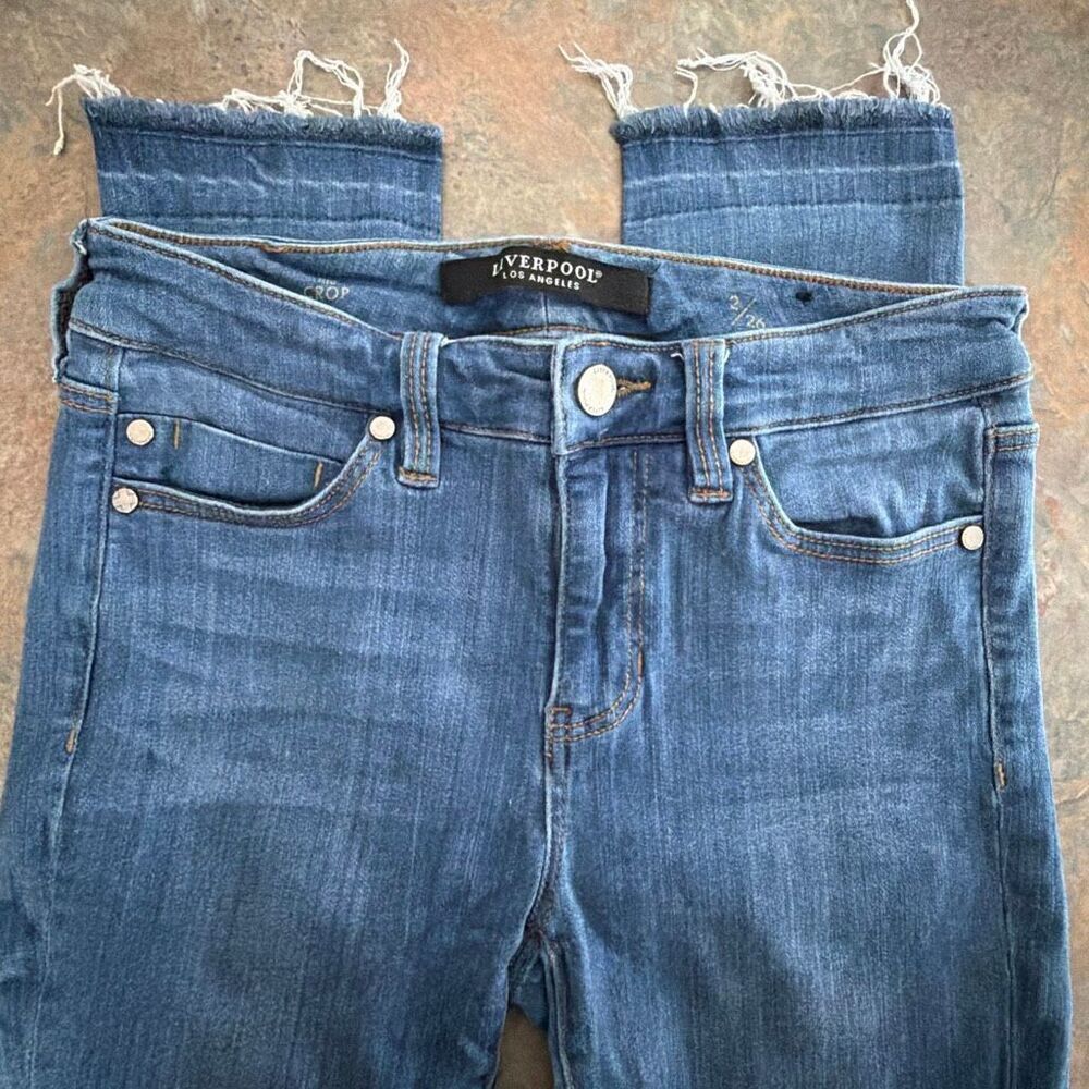 Liverpool The Crop Skinny Leggings 2/26 Blue Denim Jeans